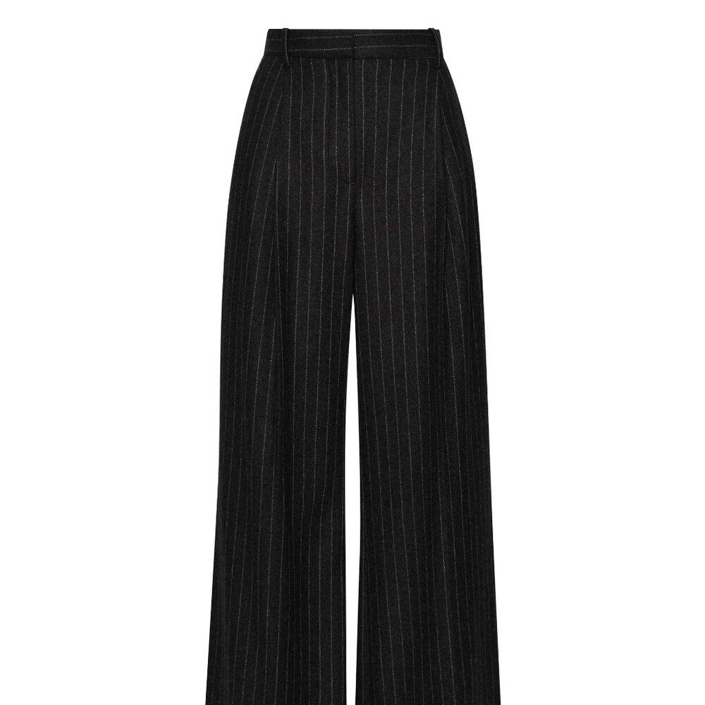 NEW Argent Single Pleat Trouser in Wool Blend Pinstripe - Picture 9 of 9